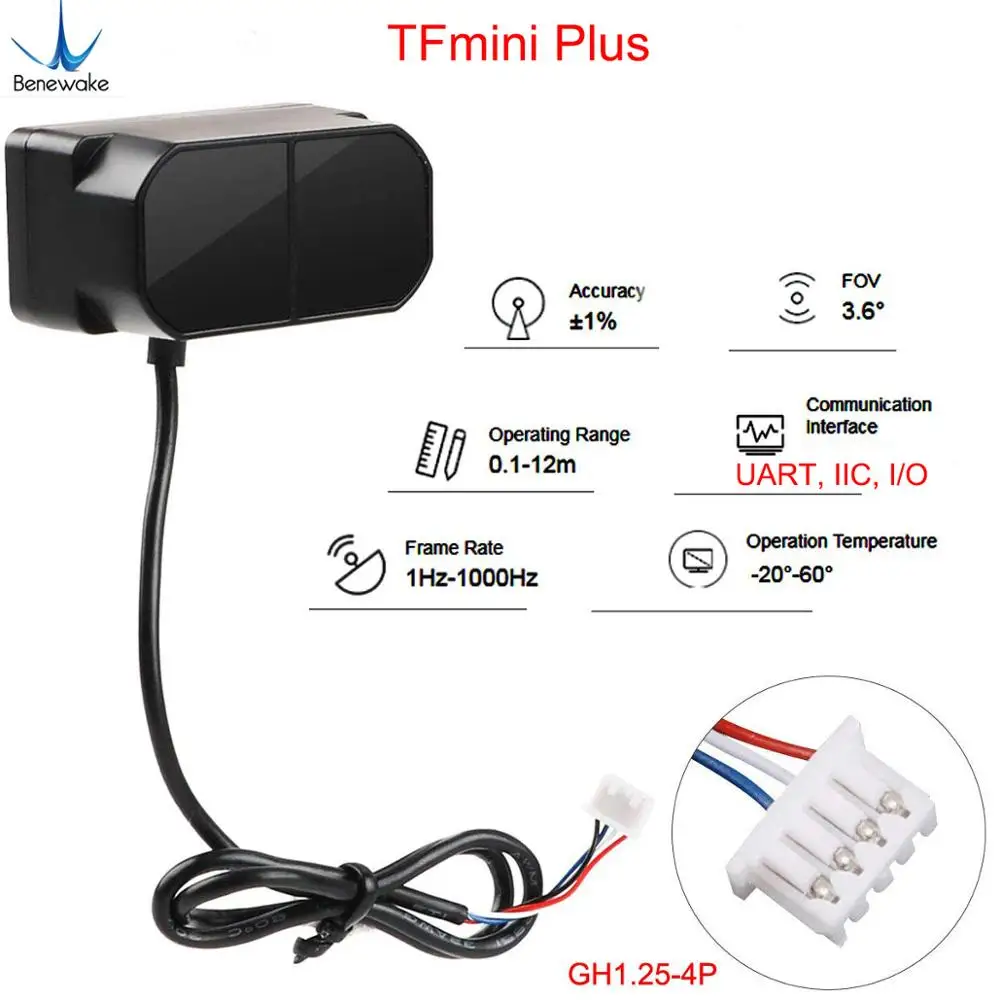2 pces tfmini plus lidar range - Home Automation Arduino avaliação e preço