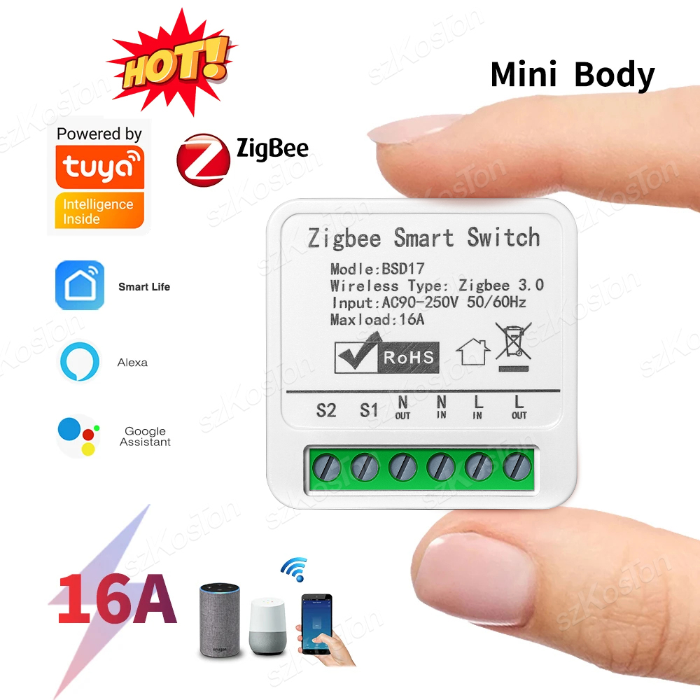 16a tuya zigbee módulo de inte - Home Automation Diy avaliação e preço